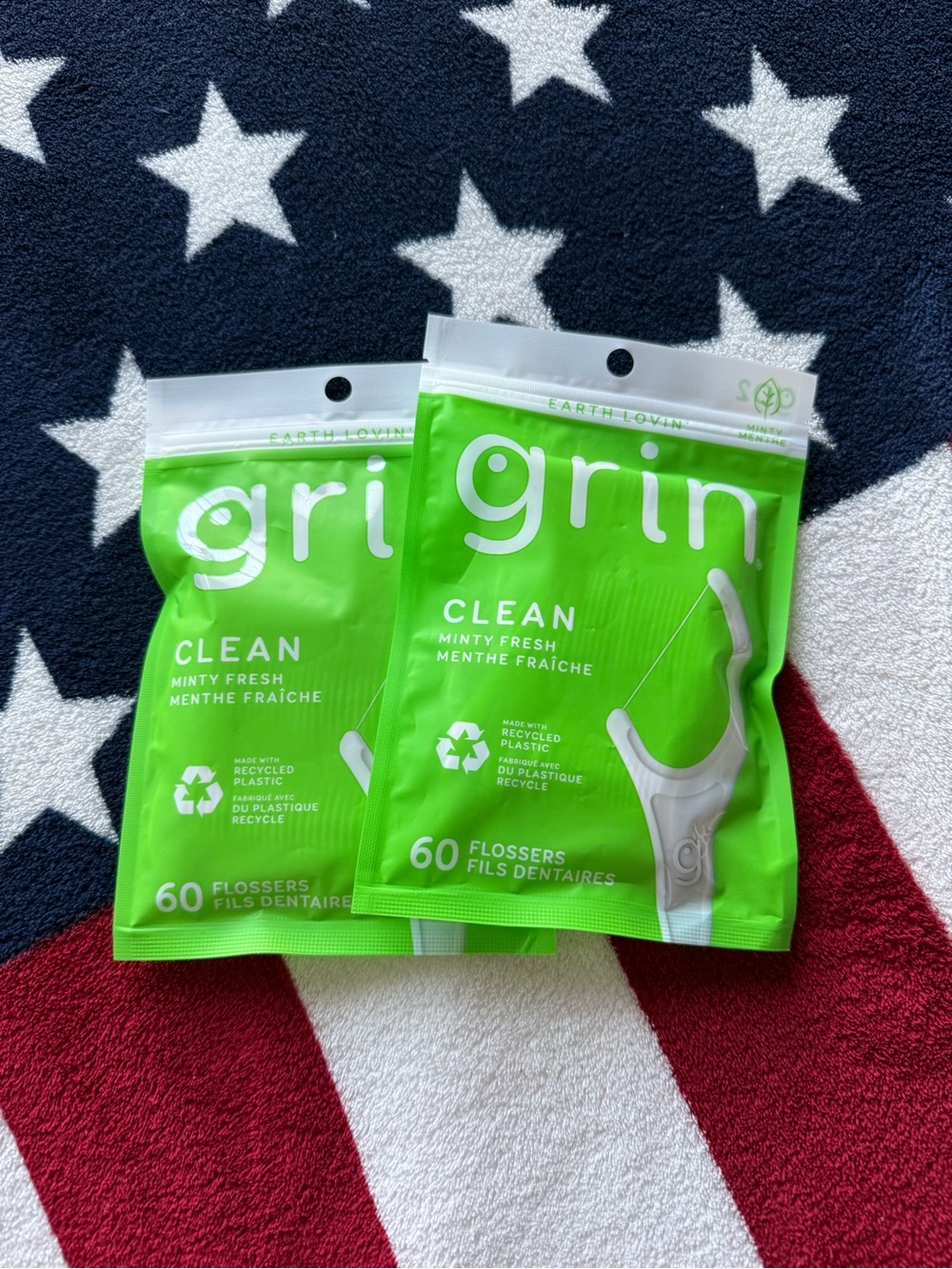 Clean Minty Fresh Dental Flossers Grim - Pack of 2